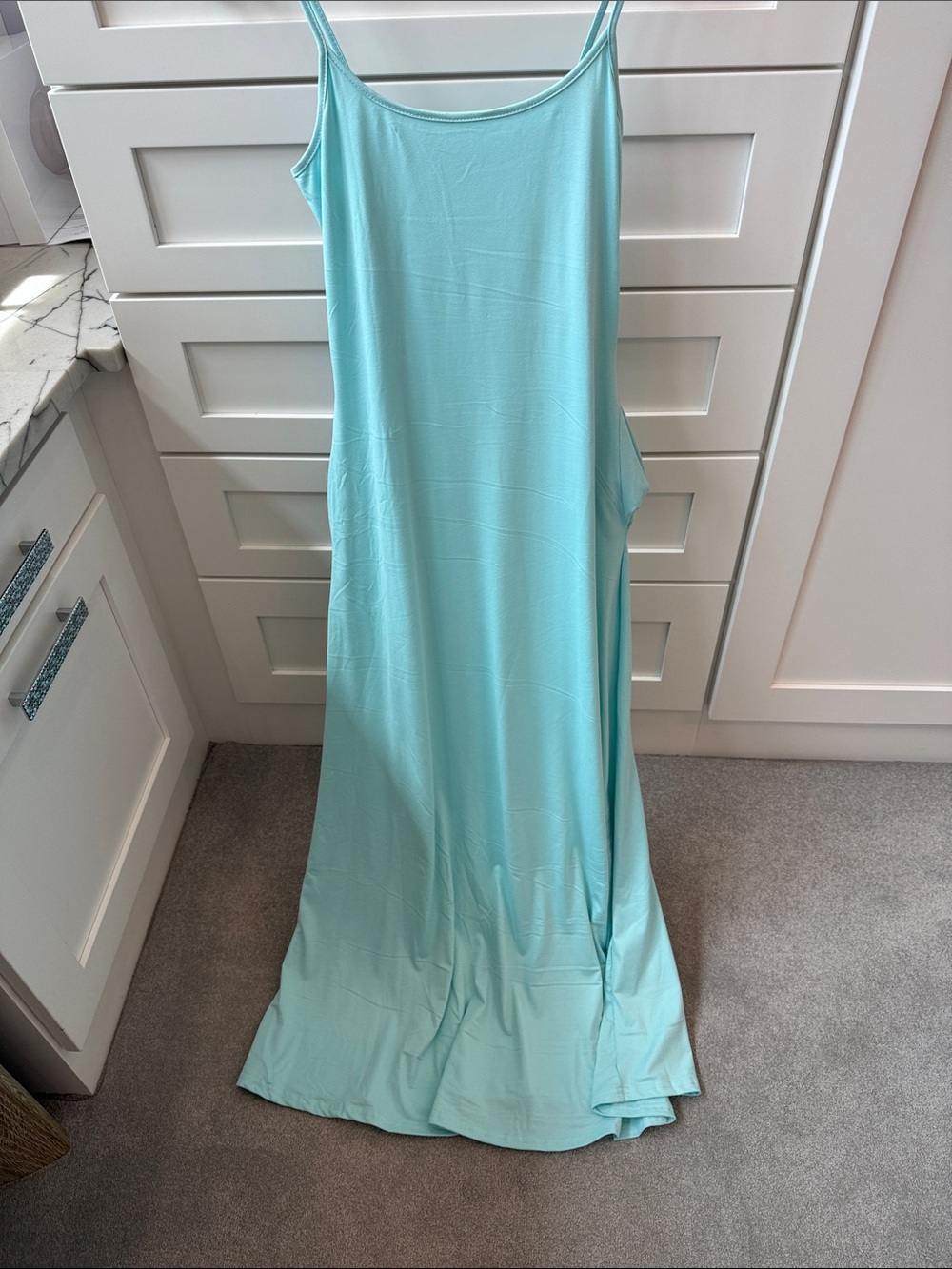 Women’s Slip Dress in Light Aqua